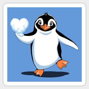 Penguin Love Graphic Design Sticker